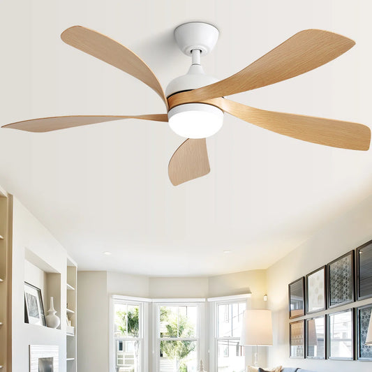 Damecia 52'' Modern Ceiling Fan with LED Light and Remote Control