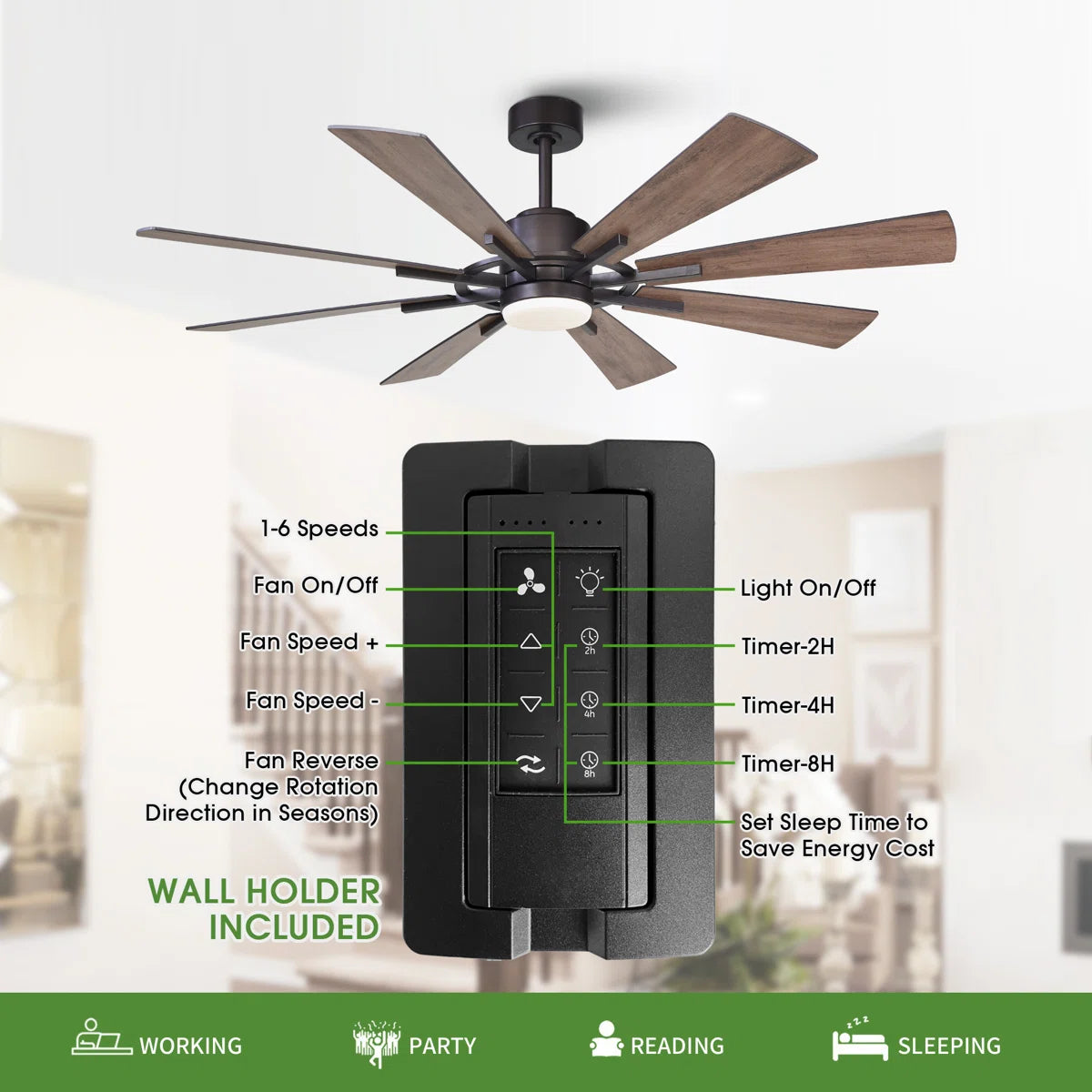 Lisa 60'' Ceiling Fan with LED Lights