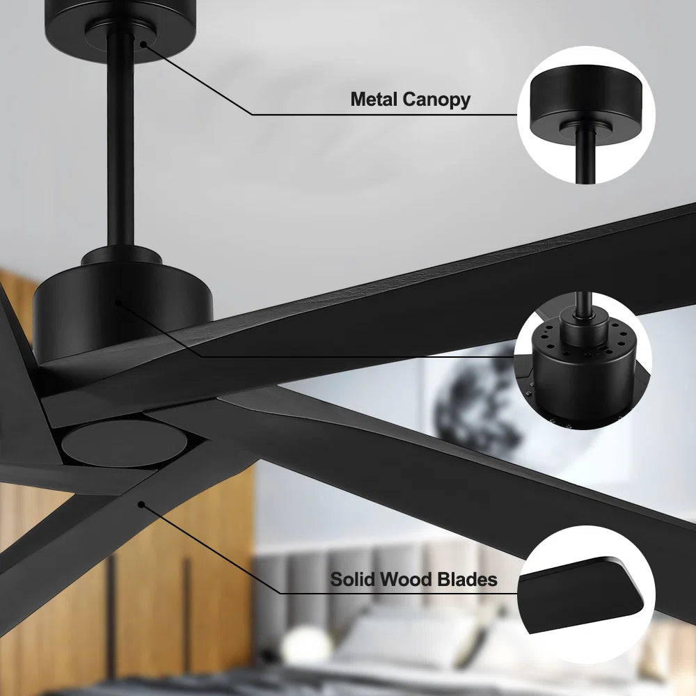 Baun 5-Blade Indoor Ceiling Fan with Remote