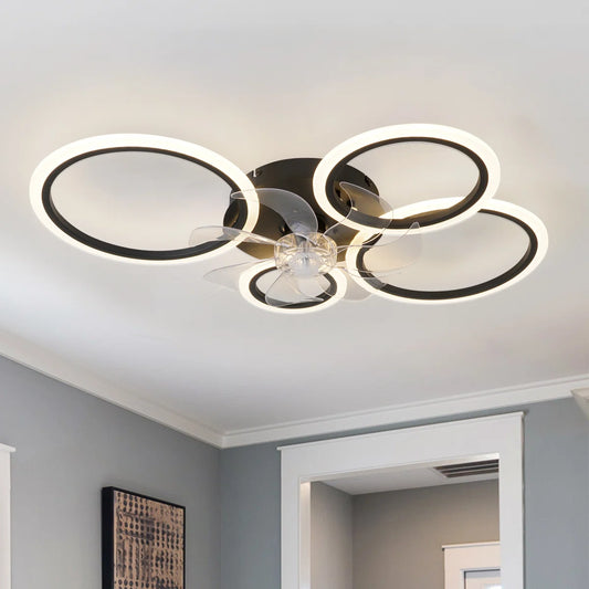 Acea 31.3 '' 7 - Blade Dimmable LED Ceiling Fan with Remote Control and APP