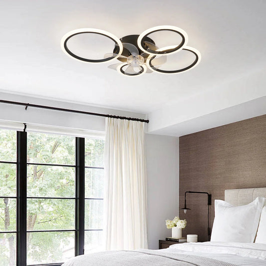 Acea 31.3 '' 7 - Blade Dimmable LED Ceiling Fan with Remote Control and APP