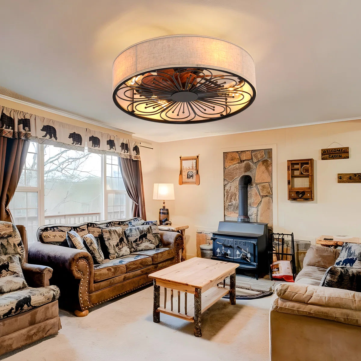 Arachne 19.6'' Ceiling Fan with Light Kit and Remote Control Included