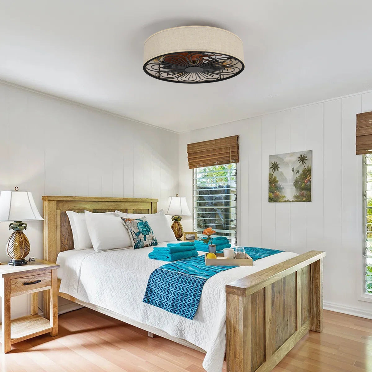 Arachne 19.6'' Ceiling Fan with Light Kit and Remote Control Included